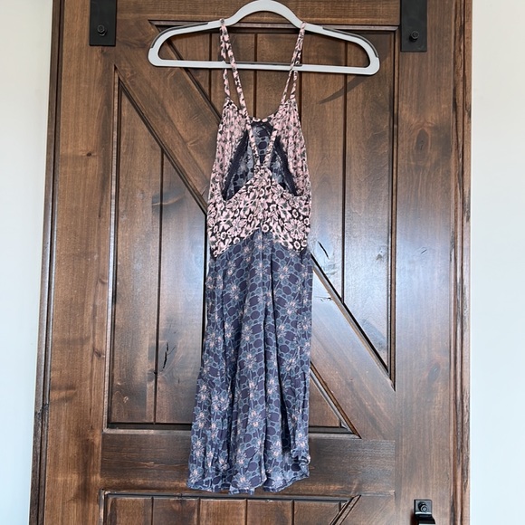 O’Neill Shawna Charcoal Grey Print Swing Dress - Picture 5 of 5